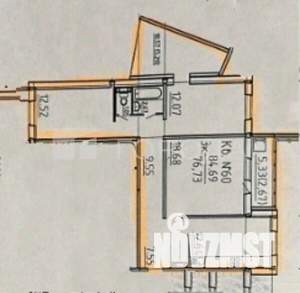 3-к квартира, вторичка, 77м2, 6/10 этаж