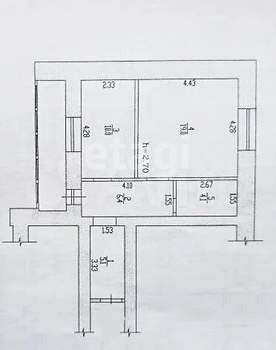 1-к квартира, вторичка, 45м2, 9/11 этаж