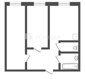 2-к квартира, вторичка, 49м2, 10/10 этаж