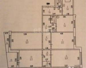 4-к квартира, вторичка, 95м2, 1/9 этаж
