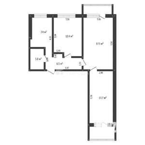 3-к квартира, вторичка, 61м2, 4/9 этаж