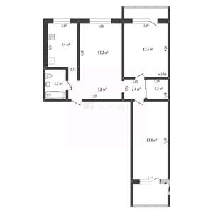 3-к квартира, вторичка, 60м2, 2/9 этаж