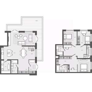 4-к квартира, строящийся дом, 172м2, 1/9 этаж
