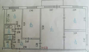 4-к квартира, вторичка, 60м2, 4/5 этаж