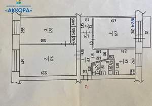3-к квартира, вторичка, 63м2, 3/5 этаж