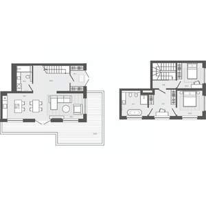 3-к квартира, строящийся дом, 136м2, 1/9 этаж