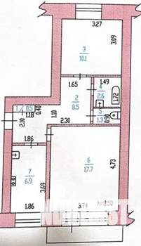 2-к квартира, вторичка, 45м2, 5/5 этаж
