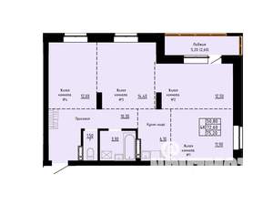 4-к квартира, строящийся дом, 75м2, 8/9 этаж