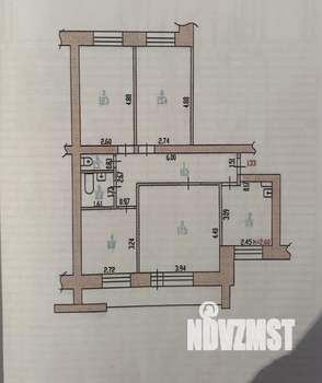 4-к квартира, вторичка, 74м2, 9/10 этаж