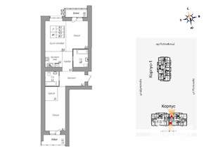 2-к квартира, строящийся дом, 85м2, 11/12 этаж