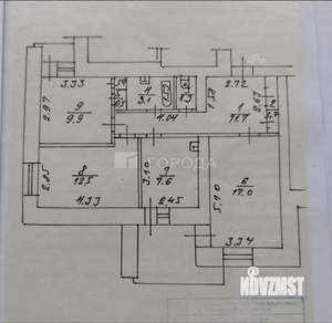 3-к квартира, вторичка, 69м2, 7/14 этаж