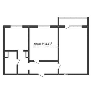 2-к квартира, вторичка, 51м2, 5/9 этаж