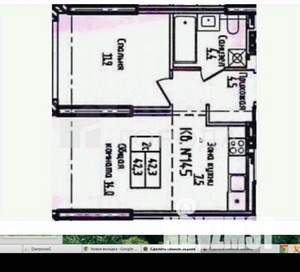 2-к квартира, вторичка, 45м2, 20/22 этаж