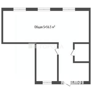 2-к квартира, вторичка, 57м2, 1/2 этаж