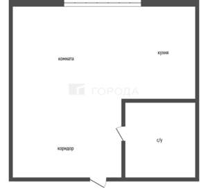 Студия квартира, вторичка, 27м2, 3/6 этаж