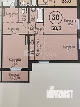 3-к квартира, вторичка, 58м2, 4/20 этаж