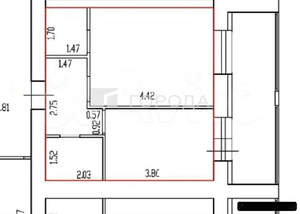 1-к квартира, вторичка, 40м2, 10/17 этаж