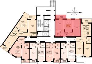 2-к квартира, вторичка, 64м2, 18/25 этаж