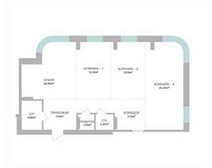 3-к квартира, строящийся дом, 105м2, 3/7 этаж