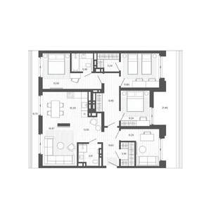 5-к квартира, строящийся дом, 130м2, 8/9 этаж