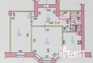 2-к квартира, вторичка, 60м2, 2/4 этаж