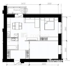 3-к квартира, вторичка, 58м2, 1/16 этаж