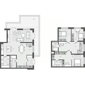 4-к квартира, строящийся дом, 172м2, 1/9 этаж