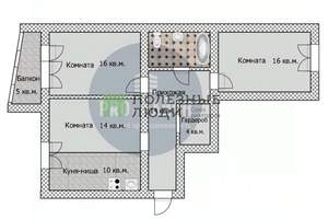 3-к квартира, вторичка, 81м2, 14/14 этаж