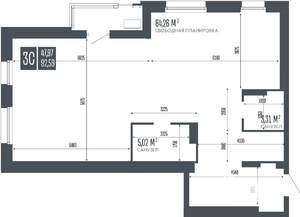 3-к квартира, строящийся дом, 93м2, 15/15 этаж
