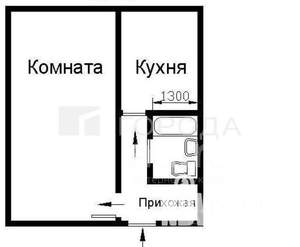 1-к квартира, вторичка, 31м2, 1/5 этаж