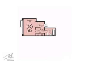 1-к квартира, вторичка, 30м2, 17/22 этаж