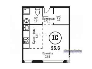 Студия квартира, вторичка, 25м2, 3/9 этаж