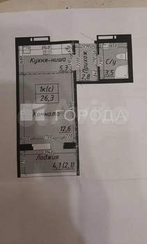 Студия квартира, вторичка, 26м2, 8/18 этаж