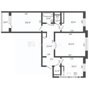 3-к квартира, вторичка, 63м2, 2/9 этаж