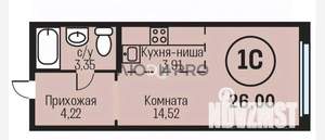 Студия квартира, вторичка, 26м2, 7/23 этаж