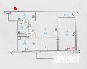 2-к квартира, вторичка, 46м2, 5/5 этаж