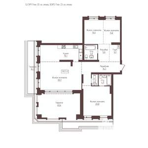 4-к квартира, вторичка, 194м2, 23/23 этаж