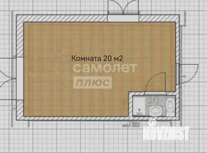 Студия квартира, вторичка, 22м2, 1/5 этаж