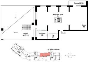 1-к квартира, вторичка, 141м2, 23/23 этаж