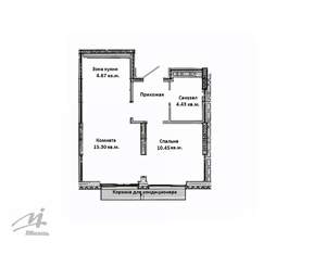 2-к квартира, сданный дом, 39м2, 16/25 этаж