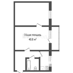2-к квартира, вторичка, 41м2, 2/3 этаж