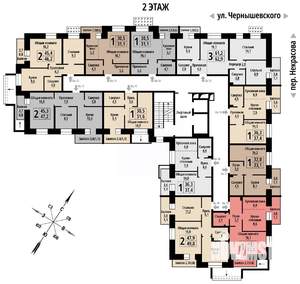 1-к квартира, вторичка, 42м2, 2/10 этаж