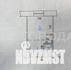 Студия квартира, вторичка, 19м2, 4/4 этаж