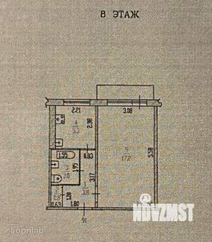 1-к квартира, вторичка, 30м2, 8/9 этаж