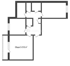 2-к квартира, вторичка, 60м2, 2/9 этаж