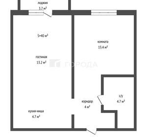 2-к квартира, вторичка, 40м2, 12/12 этаж