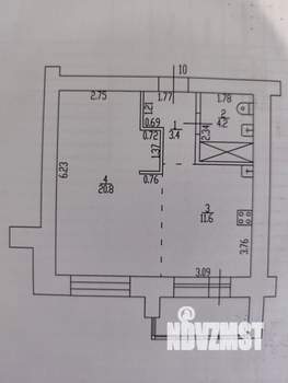 1-к квартира, вторичка, 42м2, 2/16 этаж