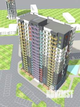 1-к квартира, строящийся дом, 34м2, 15/18 этаж