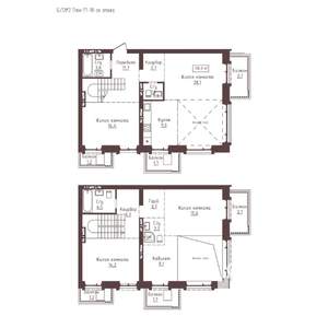 5-к квартира, строящийся дом, 138м2, 18/23 этаж