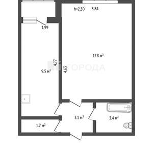 1-к квартира, вторичка, 36м2, 3/9 этаж